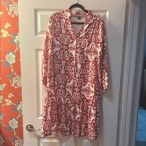 Super cute Red and White Midi Dress. Never worn.  Size XL